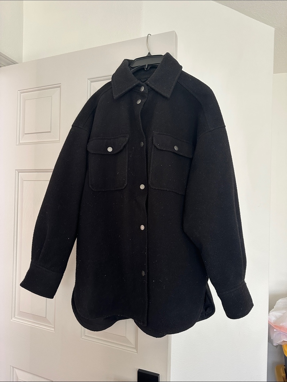 H&M black oversized shacket